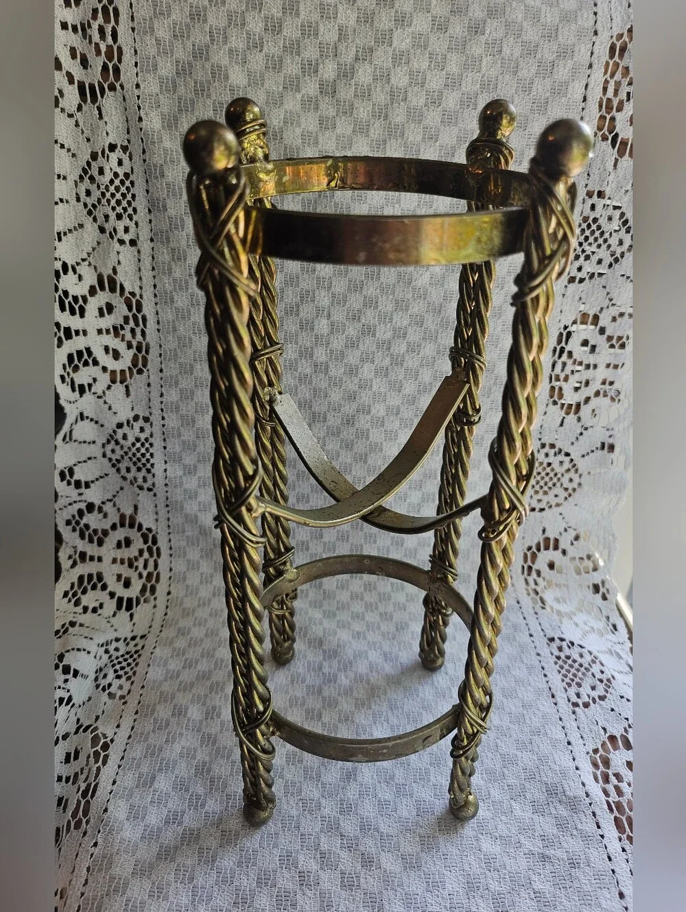 Hollywood Regency Brass Candle Holder